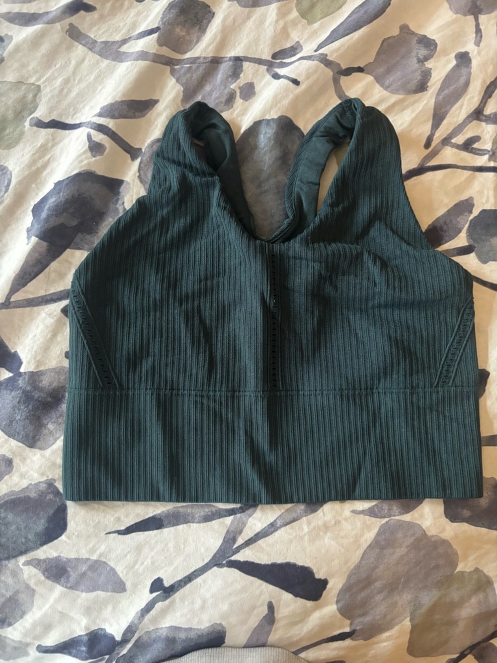 all in motion Deep Teal Ribbed Racerback Sports Bra